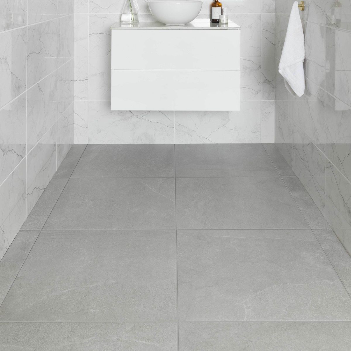 Stoneart Matt Grey Anti Slip Stone Effect Wall and Floor Tiles
