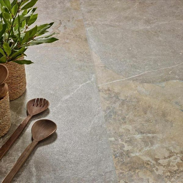 Strato Light Natural Grey Slate Effect Matt Sparkle 600X600