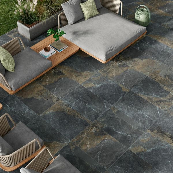 Sample Strato Natural Rustic Black Slate Effect Matt 20mm Slabs