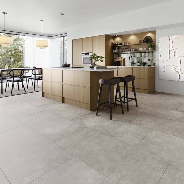 Tapa Grey Rectified Matt Stone Effect Tile 1200x600x7mm