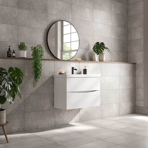 Sample Tapa Grey Rectified Matt Stone Effect Tile 600x300x7mm