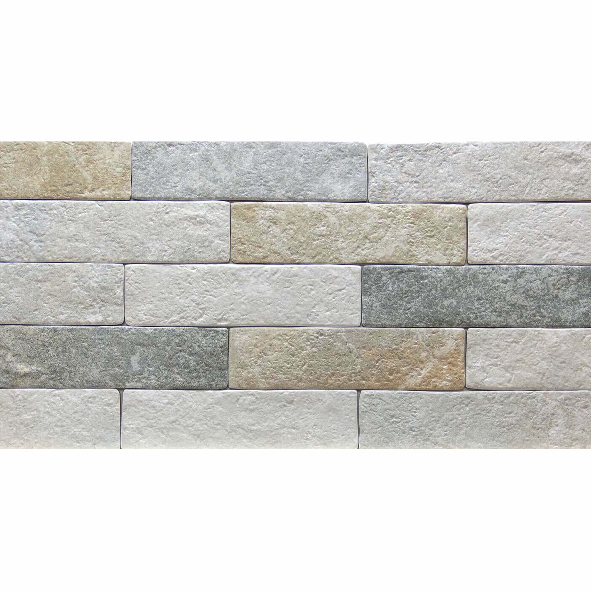 Sample - Provence Mix Beige Matt Brick Effect Tiles 62x235x9mm