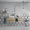 Venato Hexagon Dark Grey Marble Effect Tile