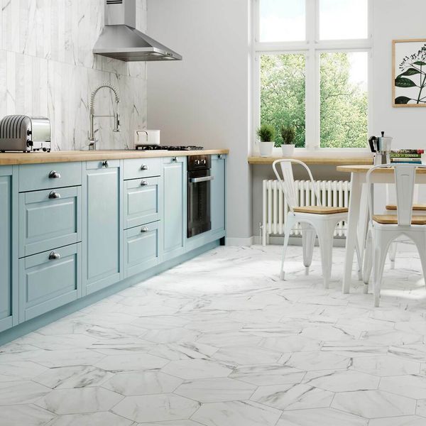 Venato Hexagon Marble Effect Tile