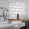 Retro Bevelled Grey Gloss Metro Tiles 200x100