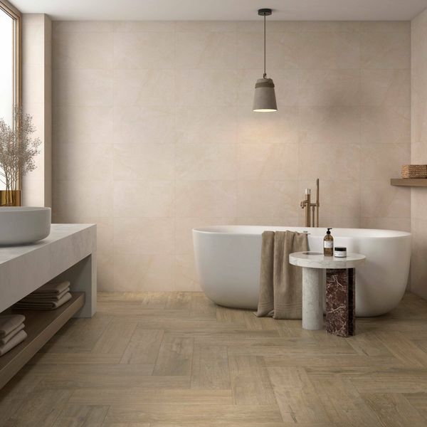 Sample Forest Dark Beige Matt Wood Effect Tiles 750x200x8.2mm