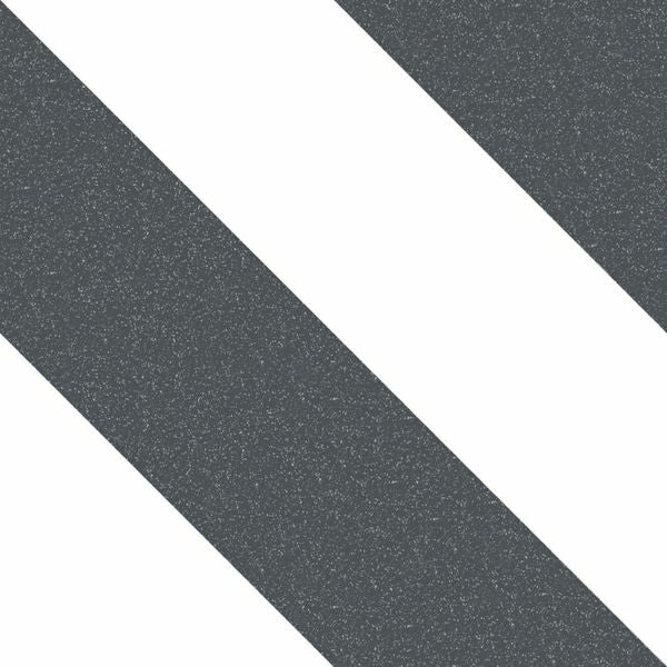 Sample - Zebra Black and White Patterned Matt Striped 223x223 Tiles