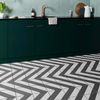 Zebra Black and White Patterned Matt Striped 223x223 Tiles