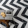 Zebra Black and White Patterned Matt Striped 223x223 Tiles