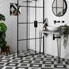 Zebra Black and White Patterned Matt Striped 223x223 Tiles