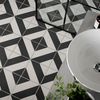 Zebra Black and White Patterned Matt Striped 223x223 Tiles