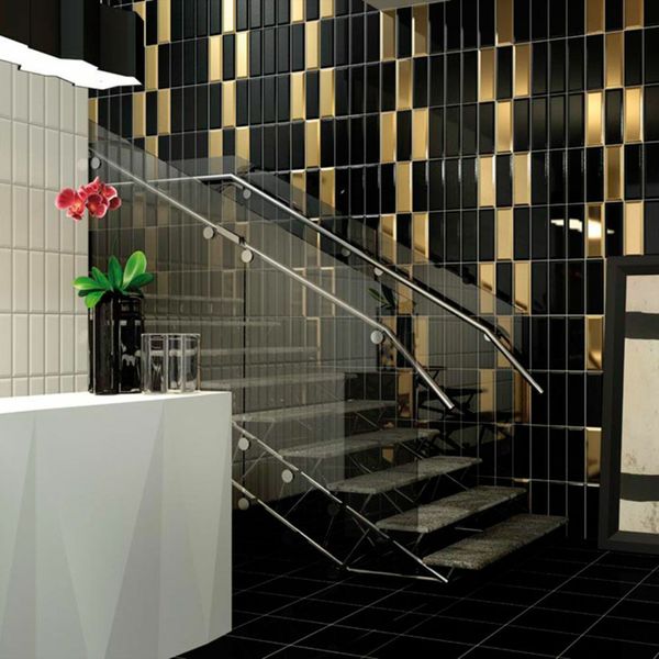 Metro Black Gloss 300X100 Wall Tiles