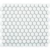 Sample - Pixel White Hexagon Gloss 23x23