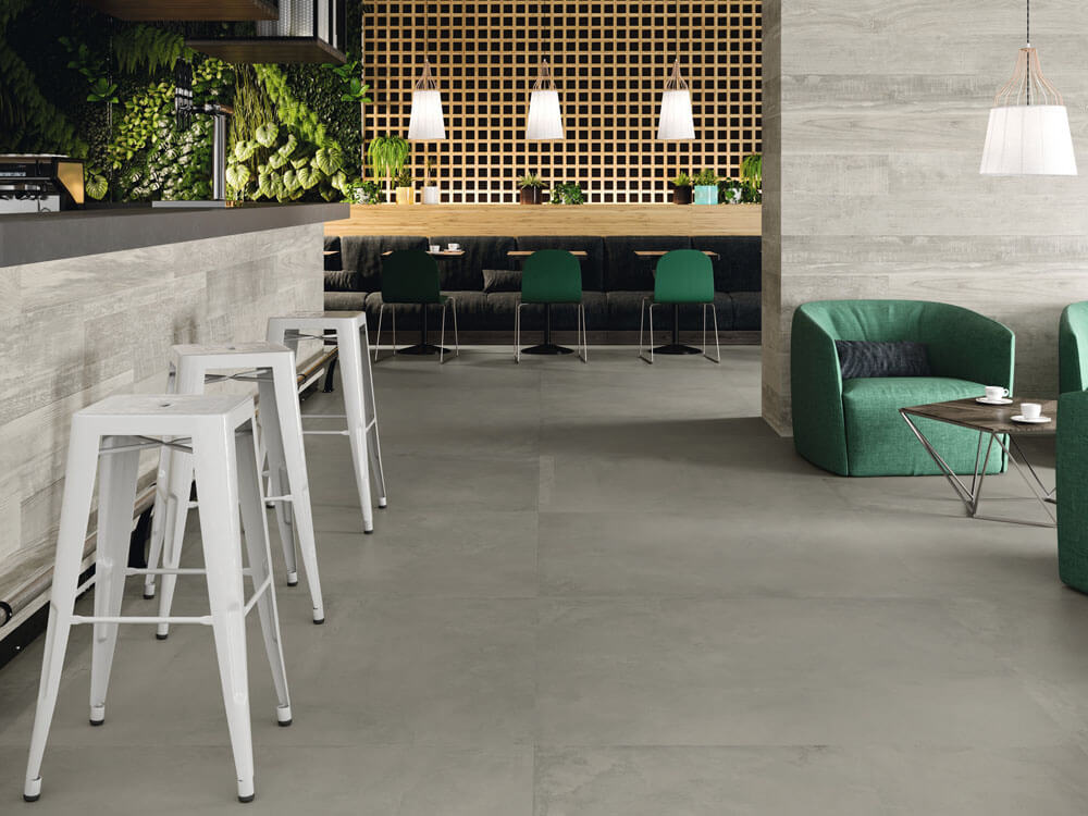 Using coloured tiles to make a small space feel larger