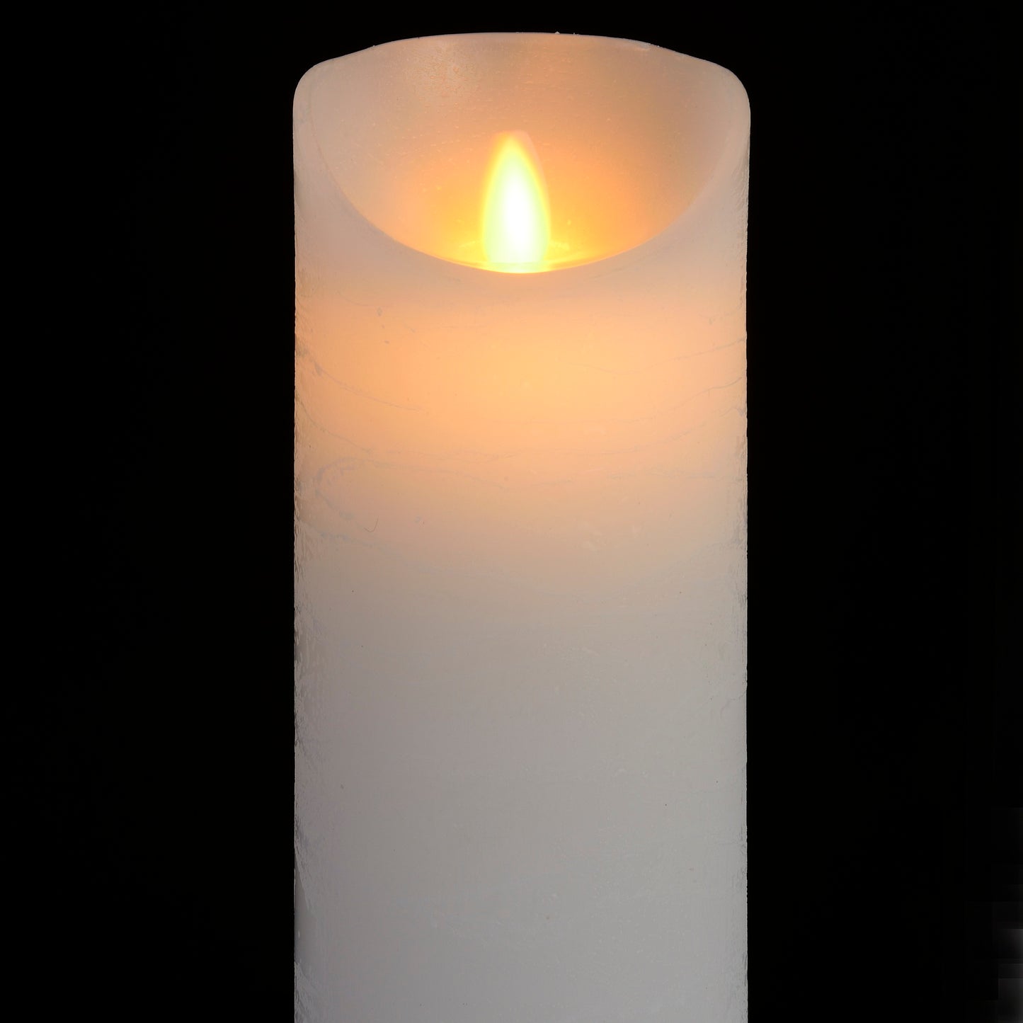 Luxe Collection 3 x 8 White Flickering Flame LED Wax Candle