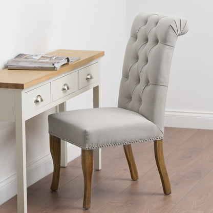 Roll Top Dining Chair With Ring Pull