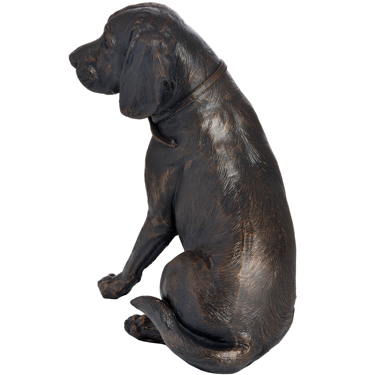 Sitting Spaniel In Antique Bronze