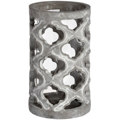 Large Stone Effect Patterned Candle Holder