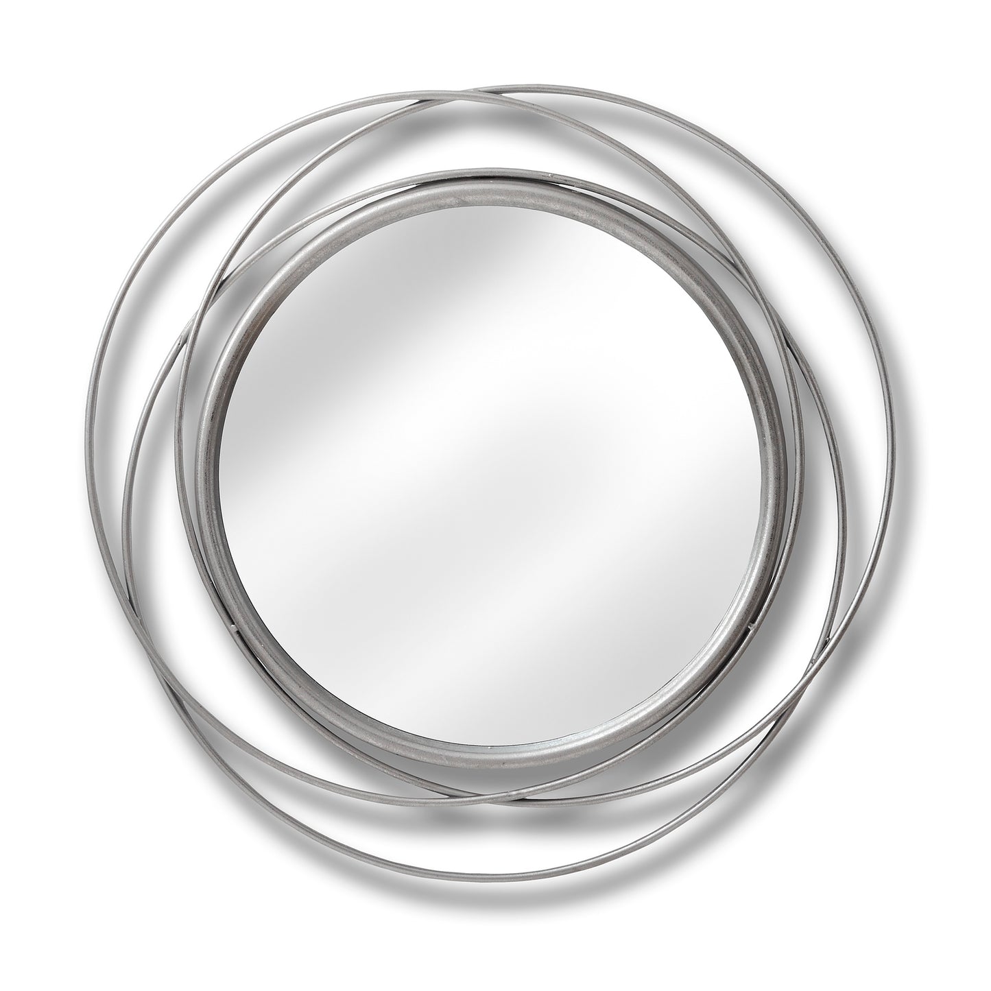 Silver Circled Wall Art Mirror