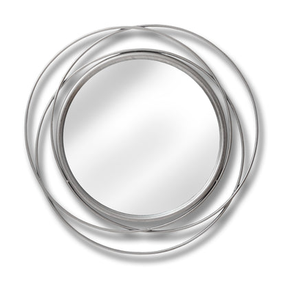 Silver Circled Wall Art Mirror