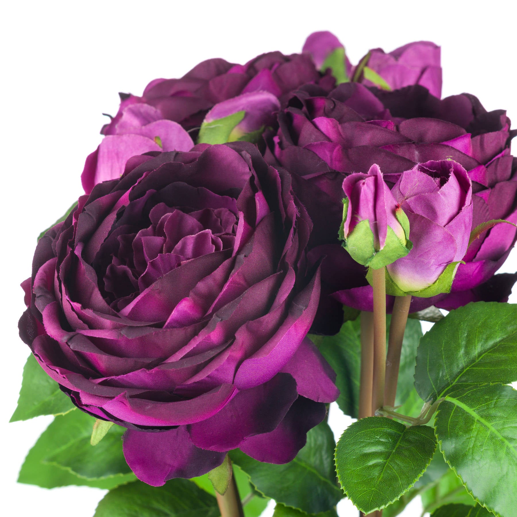 Deep Purple Wedding Peony Rose Spray