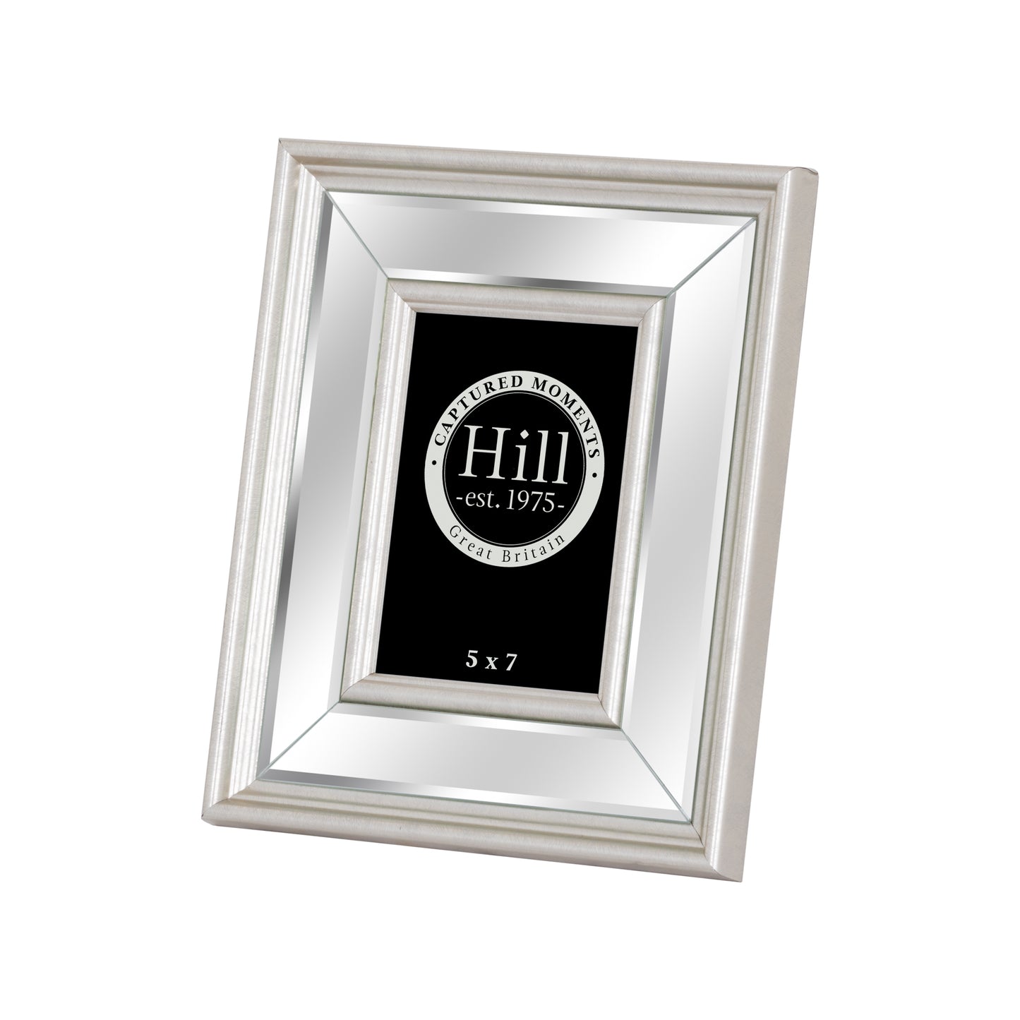 Silver Bevelled Mirrored Photo Frame 5X7