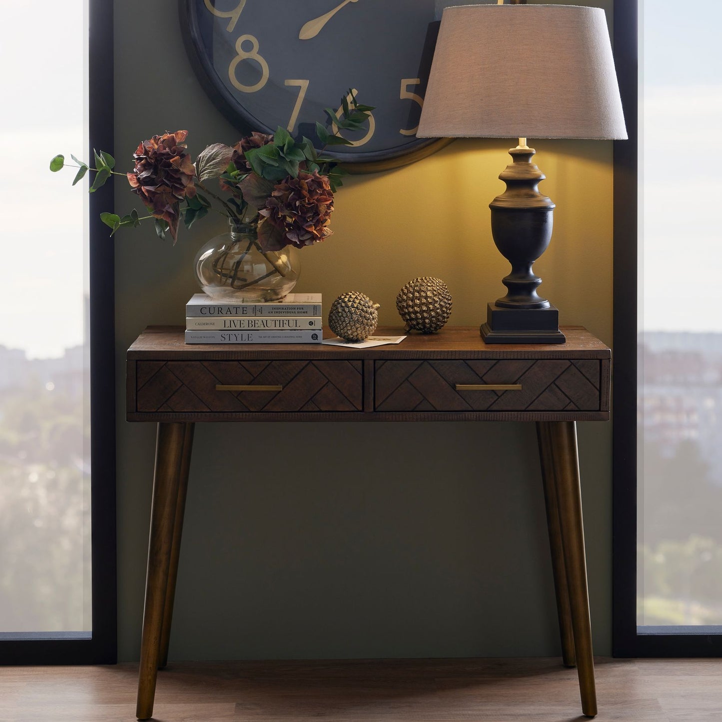 Havana Gold 2 Drawer Console Table