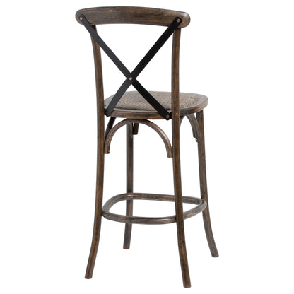 Cross Back Bar Stool