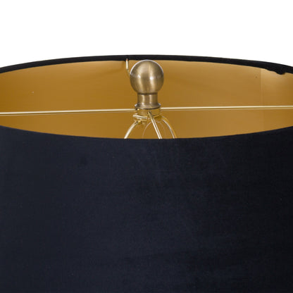 Santiago Bronze Table Lamp With Black Velvet Shade