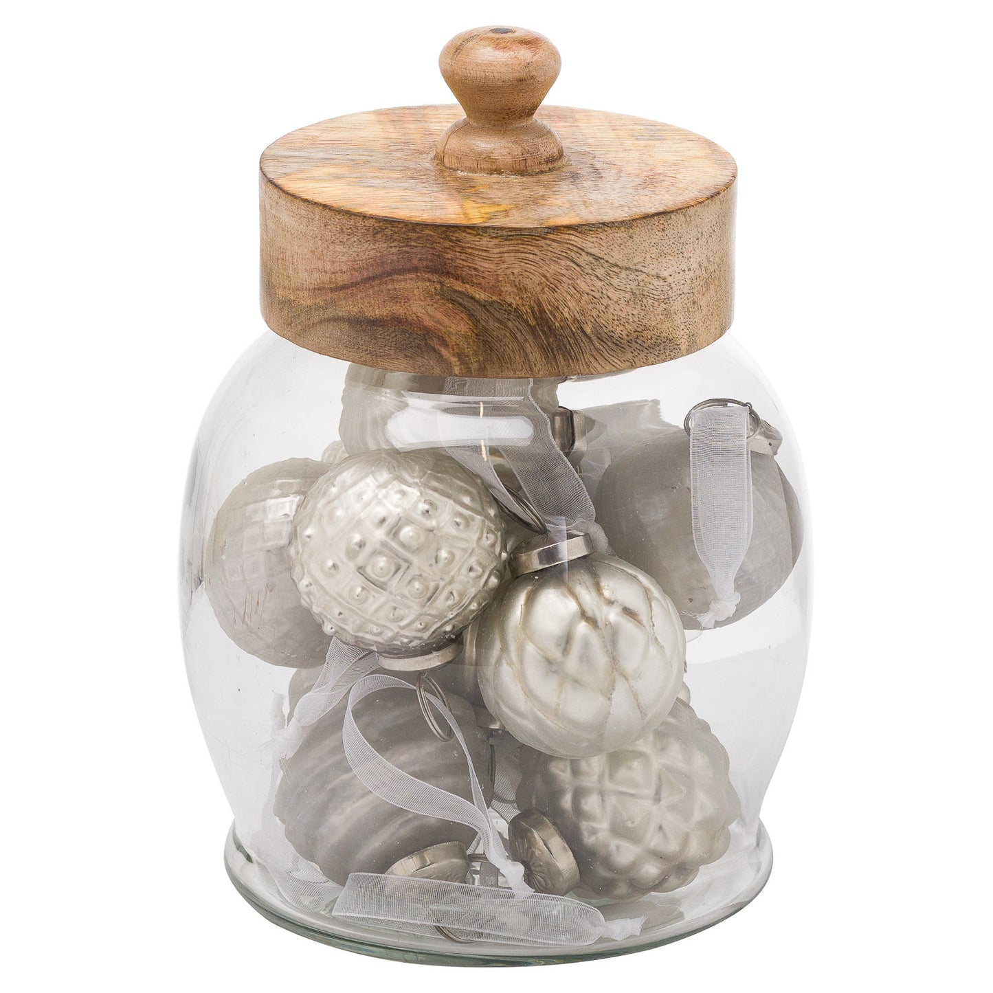 Set Of 20 Christmas Baubles In Display Jar