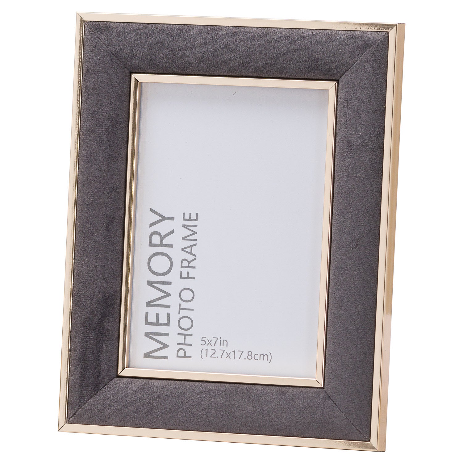 Grey Velvet With Gold 5X7 Frame