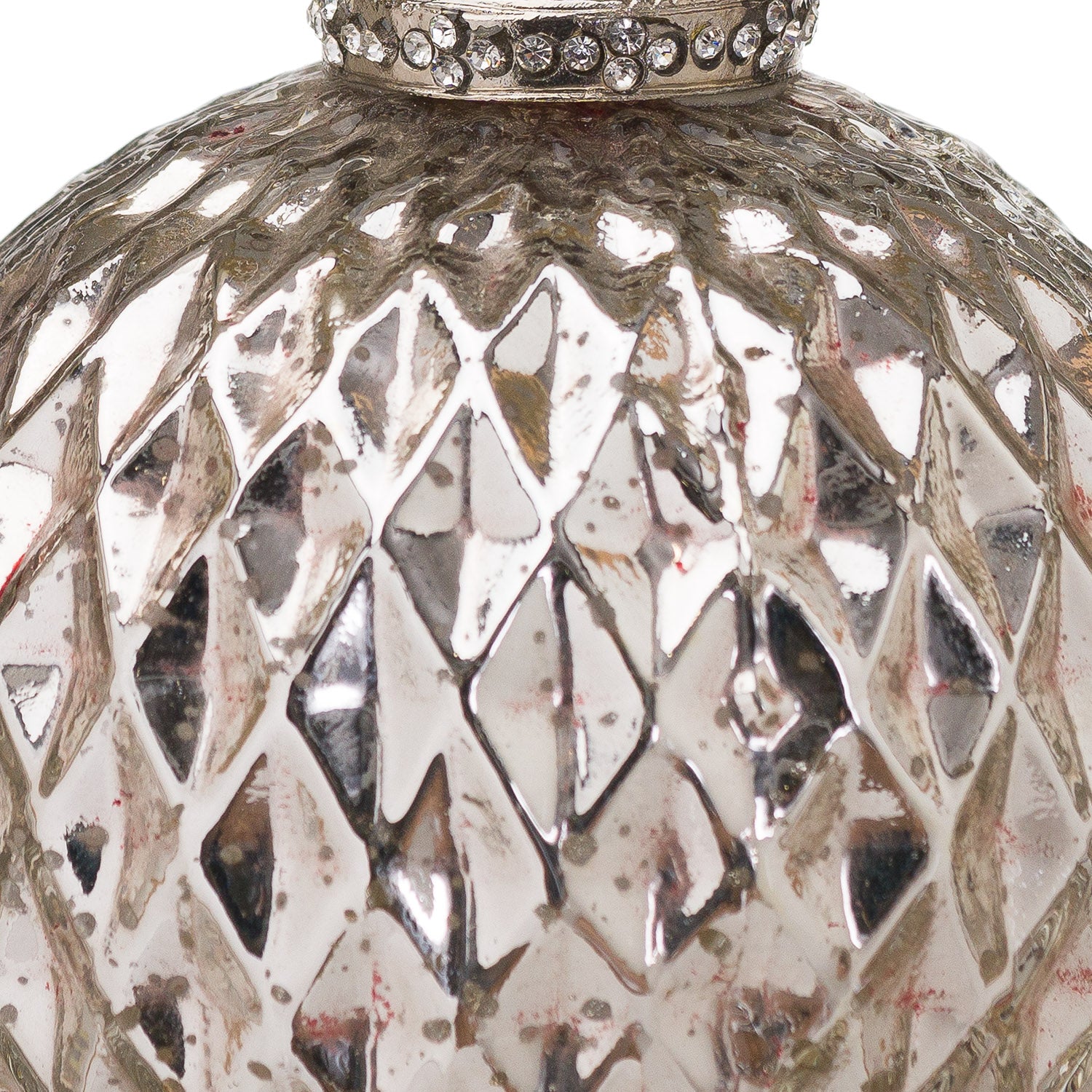 The Noel Collection Silver Large Honeycomb Bauble