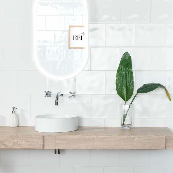 Sample - Timeless Bumpy White Gloss Tiles 250x200