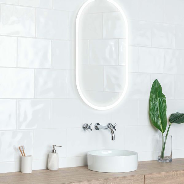 Sample - Timeless Bumpy White Gloss Tiles 250x200