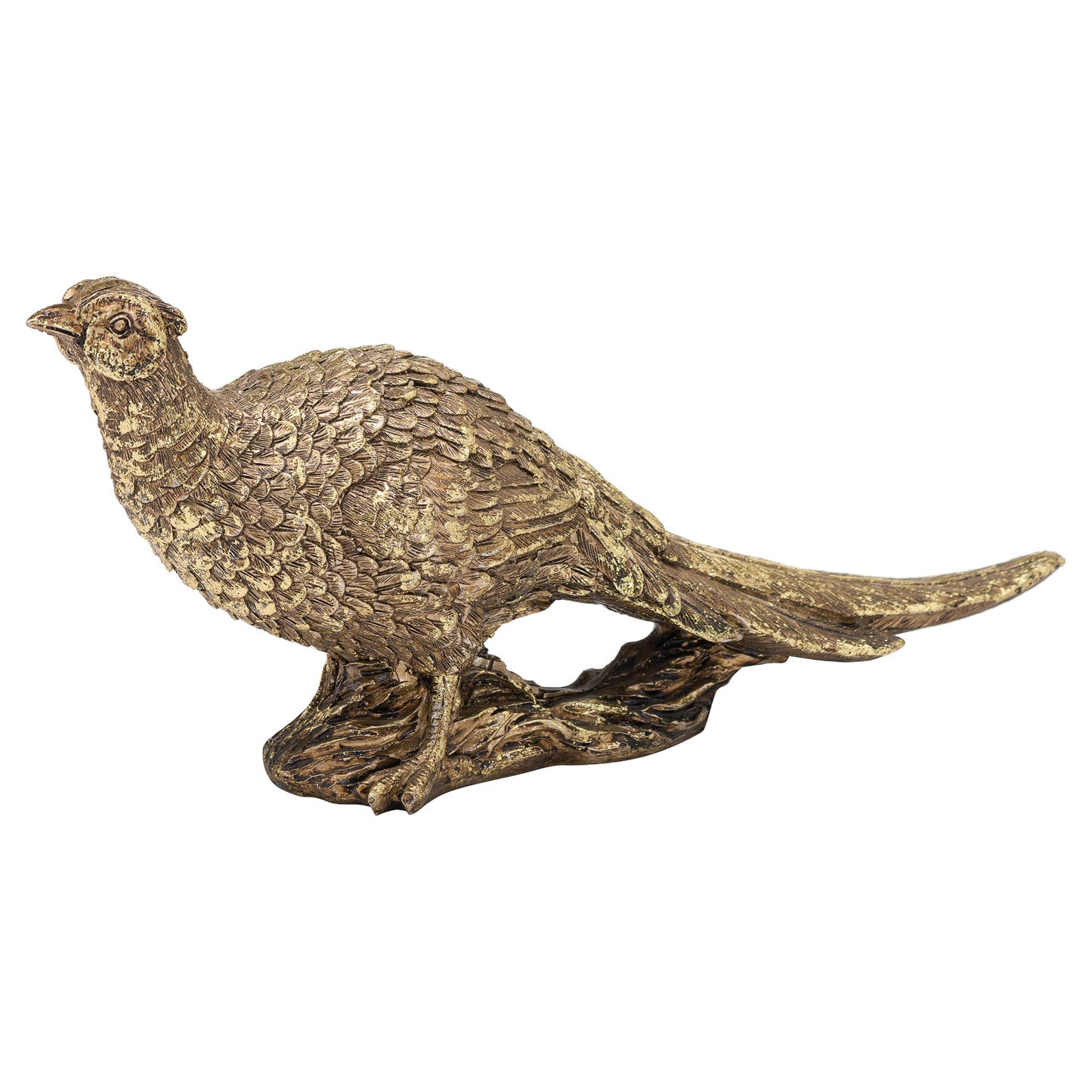 Antique Gold Pheasant Ornament