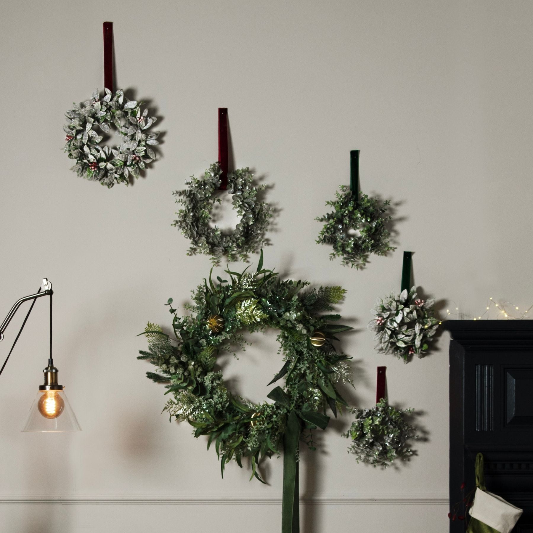 Large Frosted Candle Wreath