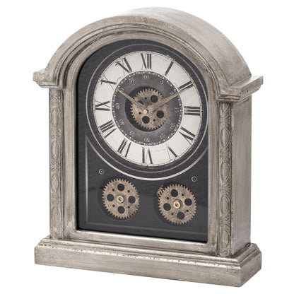 Antique Silver Mechanism Mantle Clock