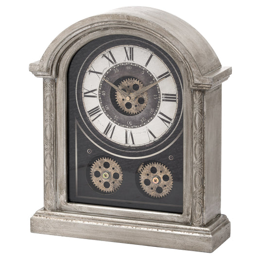 Antique Silver Mechanism Mantle Clock