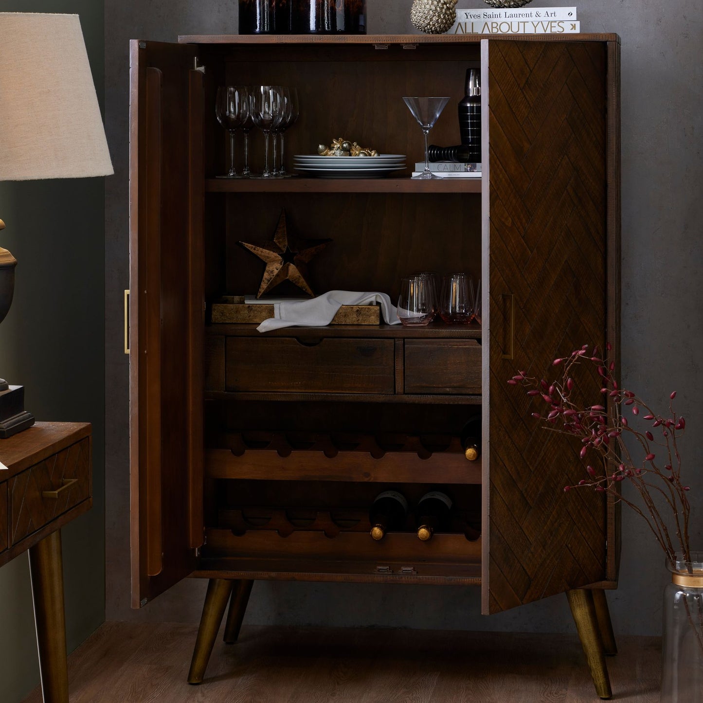 Havana Gold Drinks Cabinet