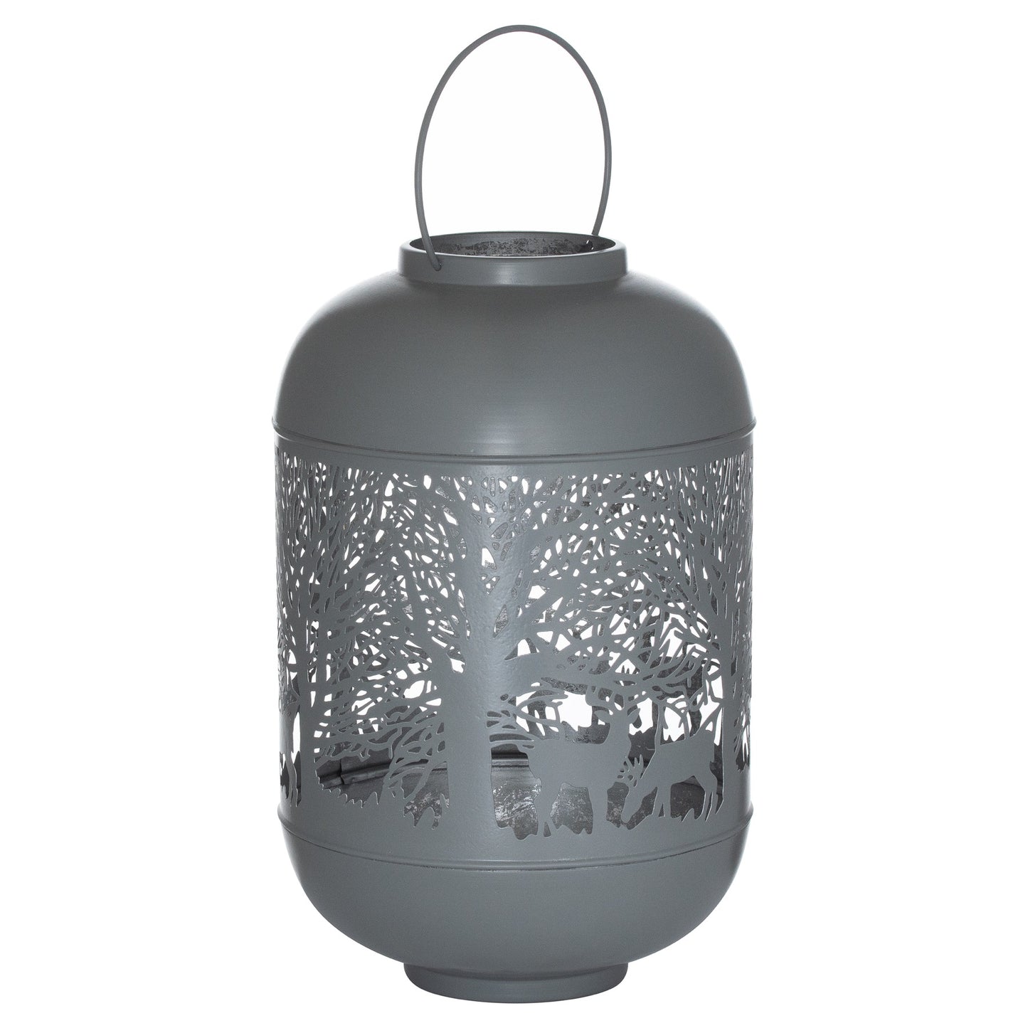 Medium Silver And Grey Glowray Dome Forest Lantern