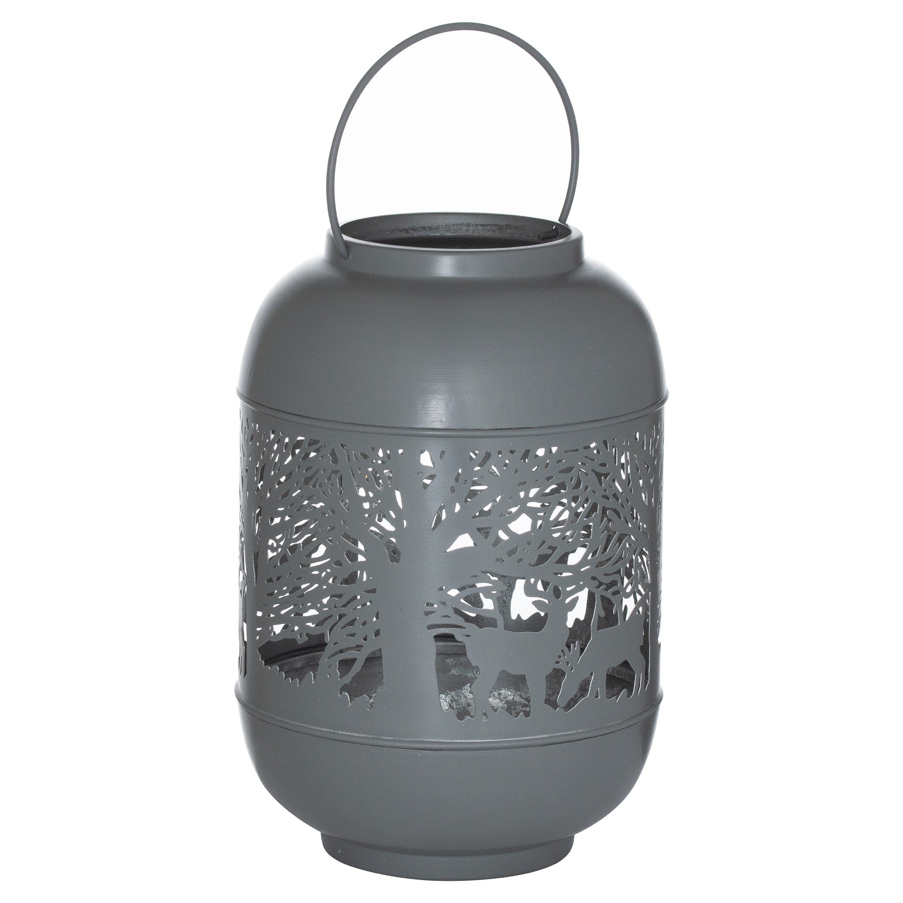 Large Silver And Grey Glowray Dome Forest Lantern