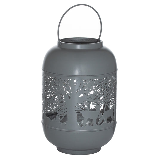 Large Silver And Grey Glowray Dome Forest Lantern