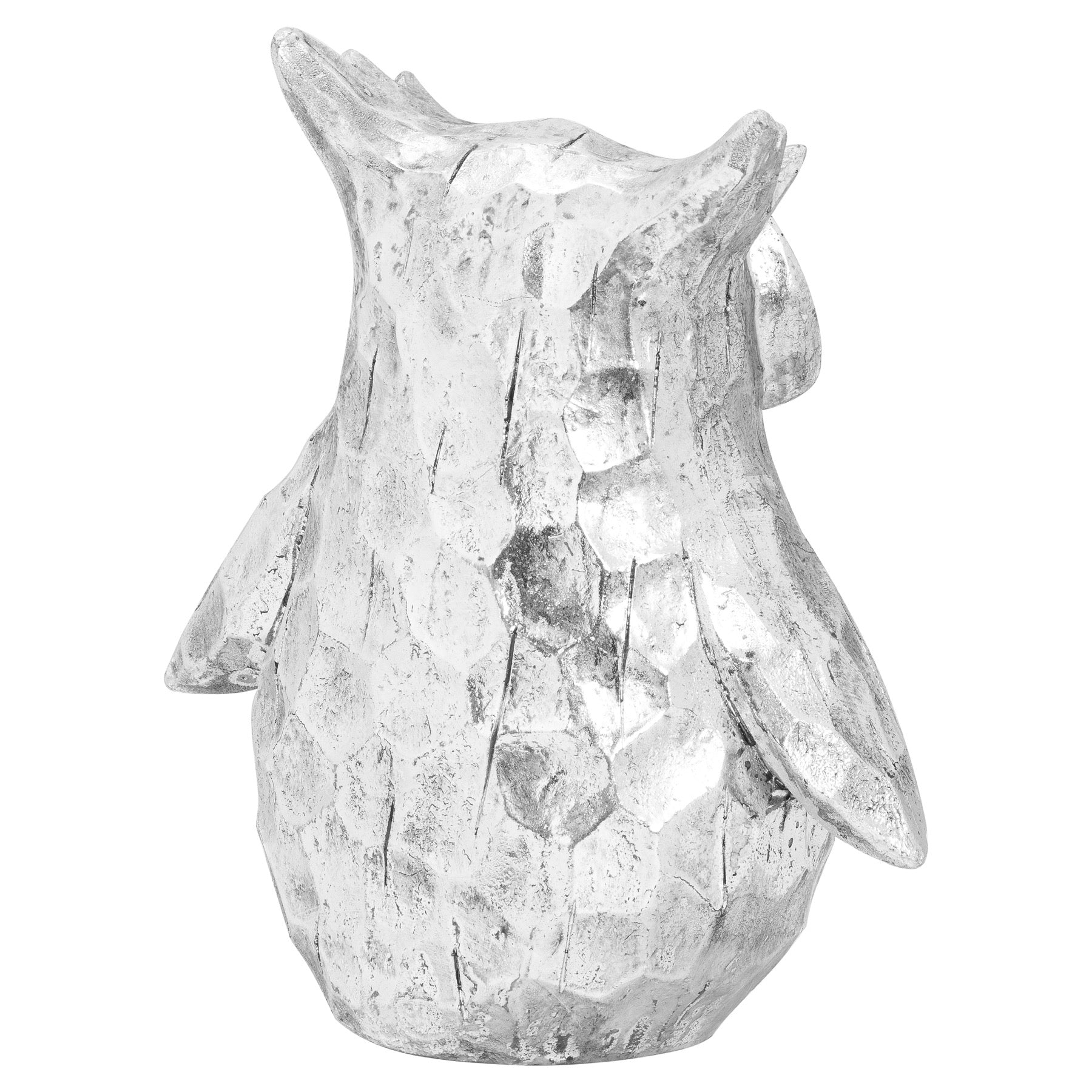 Olive The Large Silver Ceramic Owl