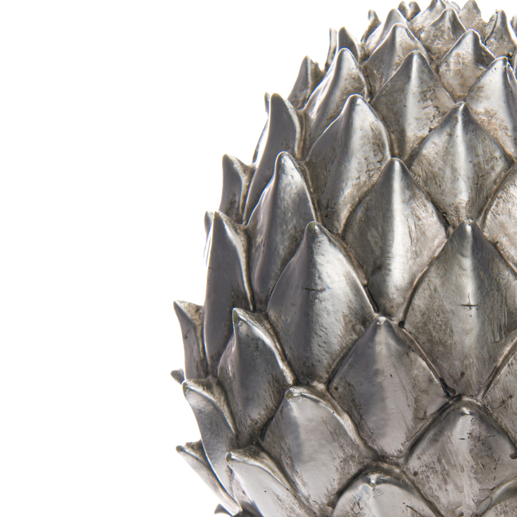 Large Silver Pinecone Finial