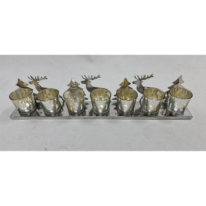 Silver Seven Tealight Holder