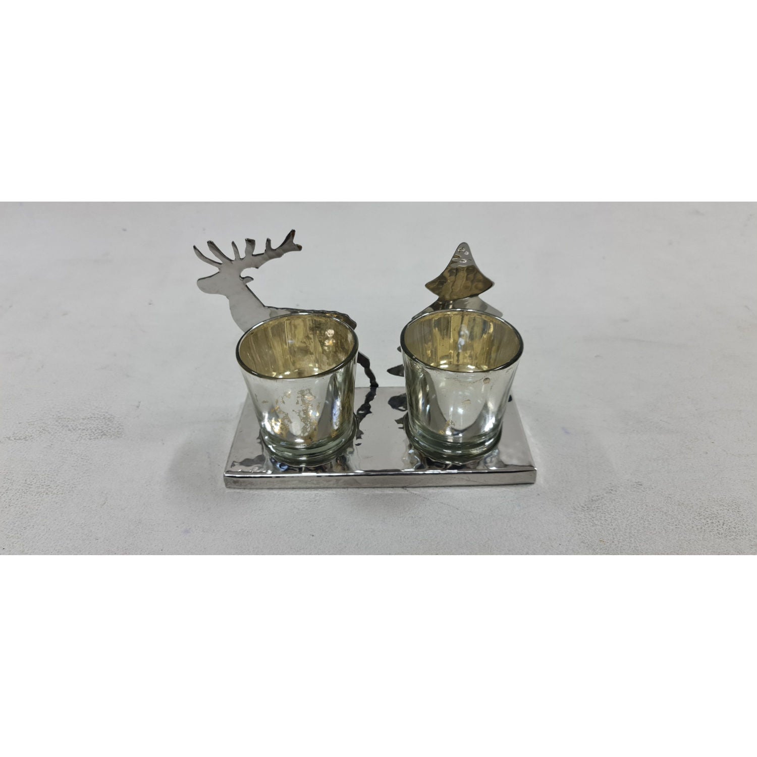 Silver Two Tealight Holder