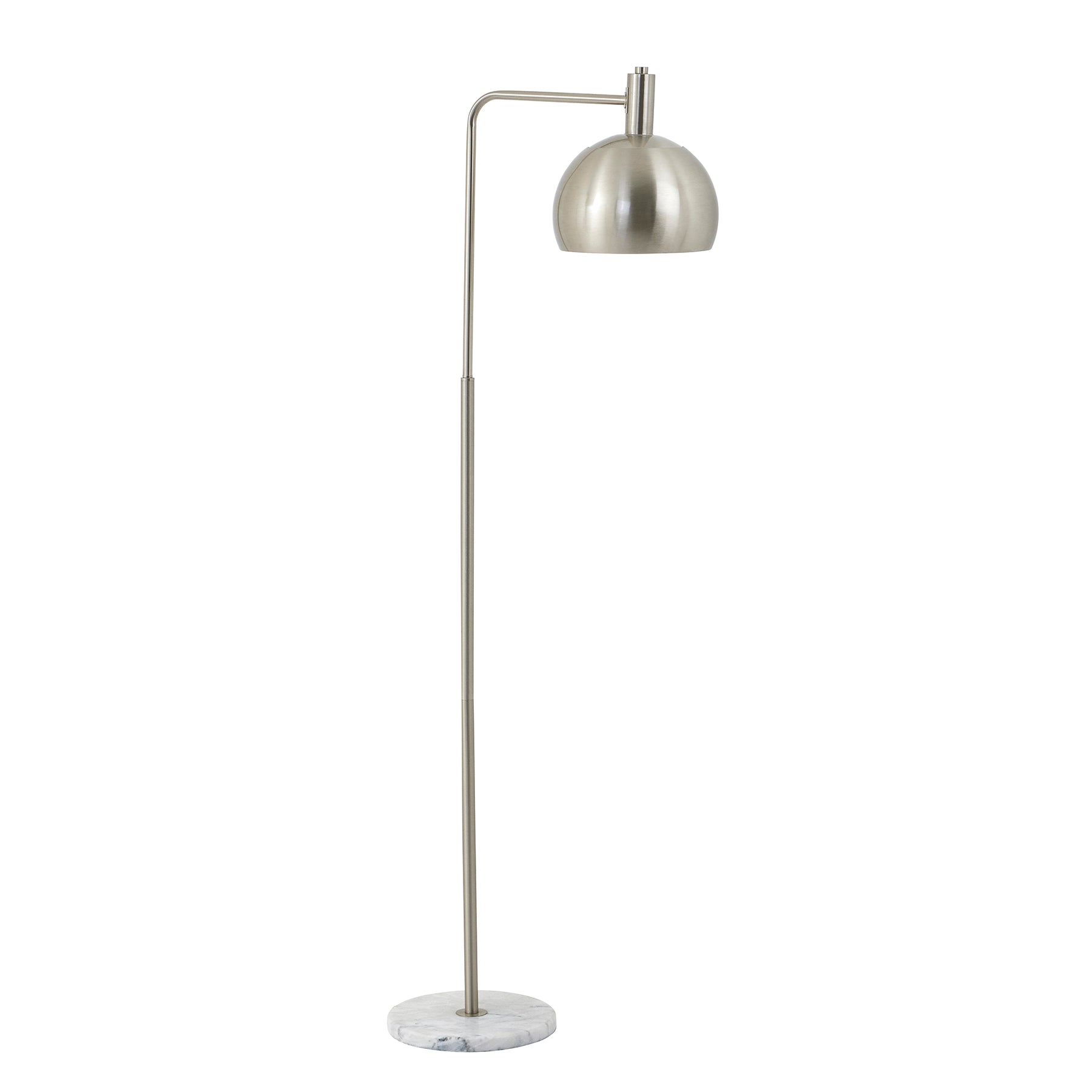 Marble And Silver Industrial Adjustable Floor Lamp