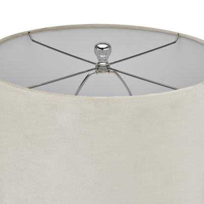 Justicia Metallic Glass Lamp With Velvet Shade