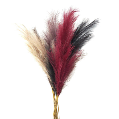 Scarlet Large Faux Pampas Grass Stem