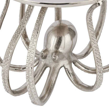 Large Silver Octopus Cake Stand Cloche